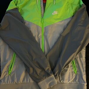 Nike Neon Green and Gray Jacket